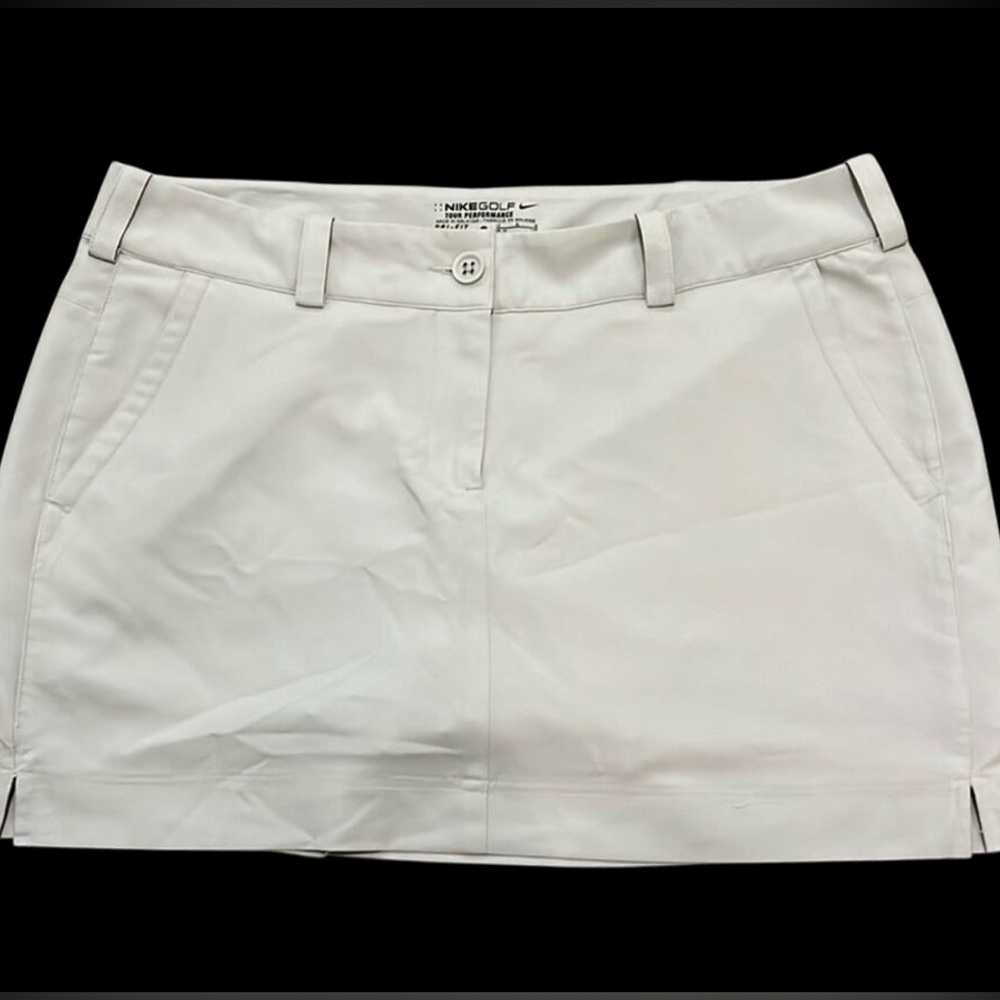 EUC Womens NIKE GOLF‎ Tour Performance DRI-FIT skort 12 shorts tennis Beige Golf